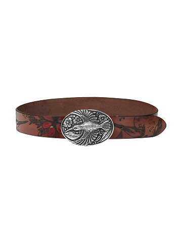 Brown Patterned Wide Belt , 1