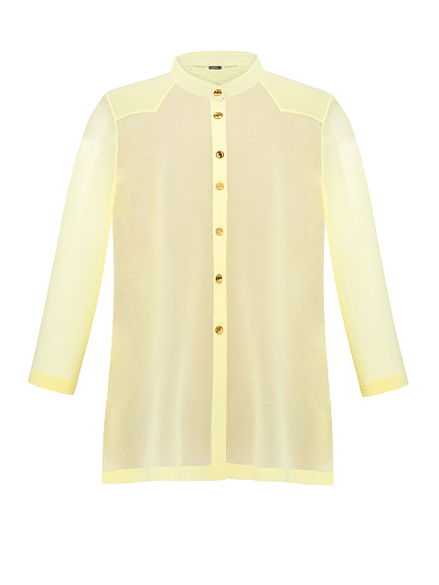 Yellow Embroidered Chiffon Blouse, 1 Yellow Embroidered Chiffon Blouse, 1