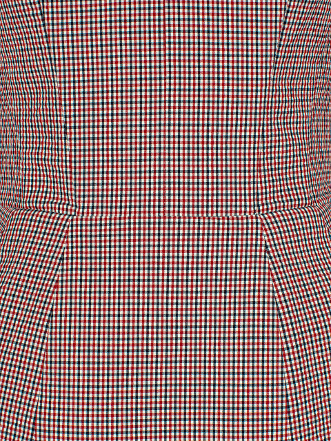 Red Checkered Mini Dress, 3