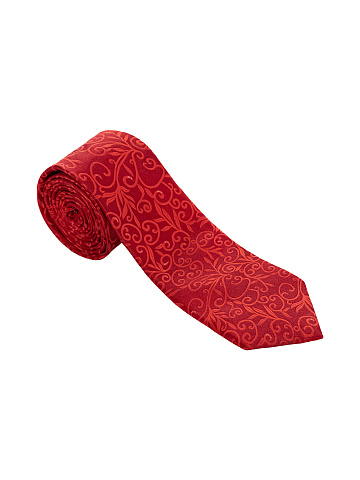 Red Floral Pattern Tie, 2