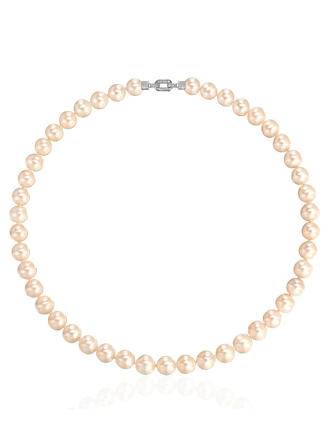 Peach pearl necklace, 1