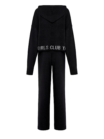 Black "Hot Girls Club" Jersey Suit, 2