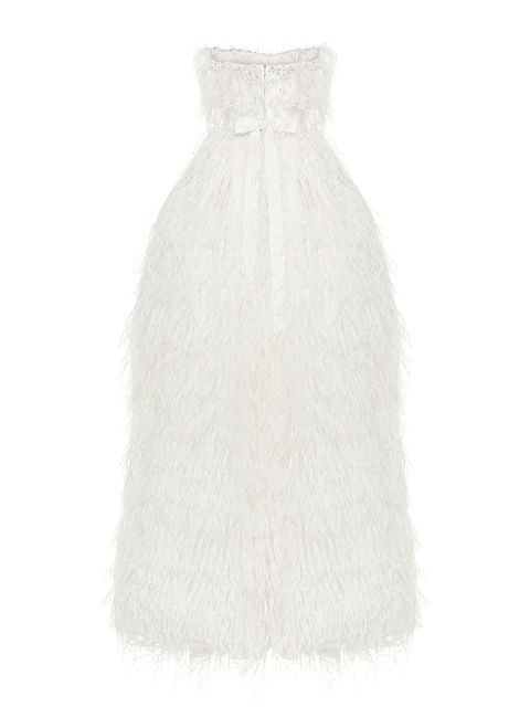 White Feather Tulle Dress, 3 White Feather Tulle Dress, 3