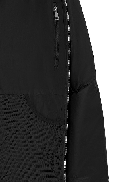 Black Unisex Hooded Puffer Jacket, 6