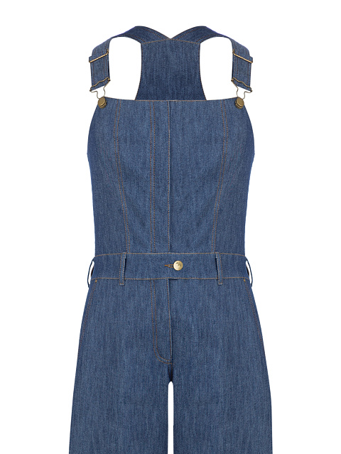 Blue Denim Jumpsuit, 3
