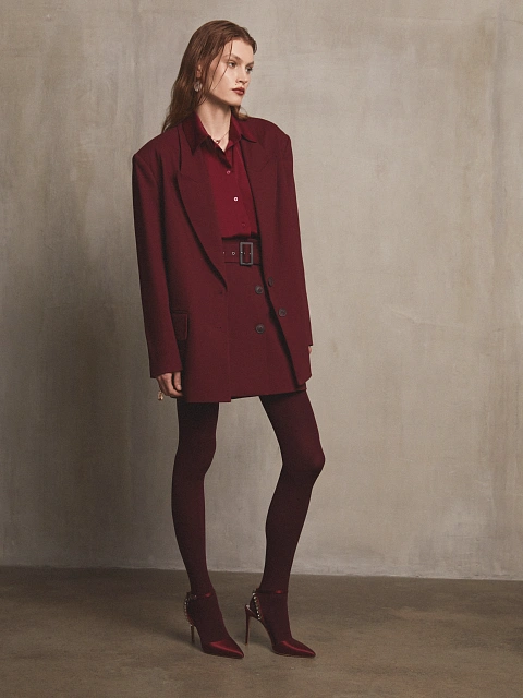 Burgundy Mini Skirt With Pockets, 5 Burgundy Mini Skirt With Pockets, 5