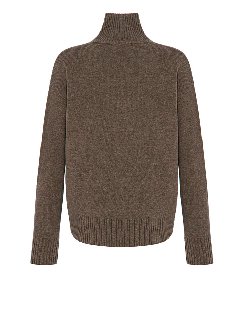 Brown Royal Cashmere Turtleneck Sweater, 2