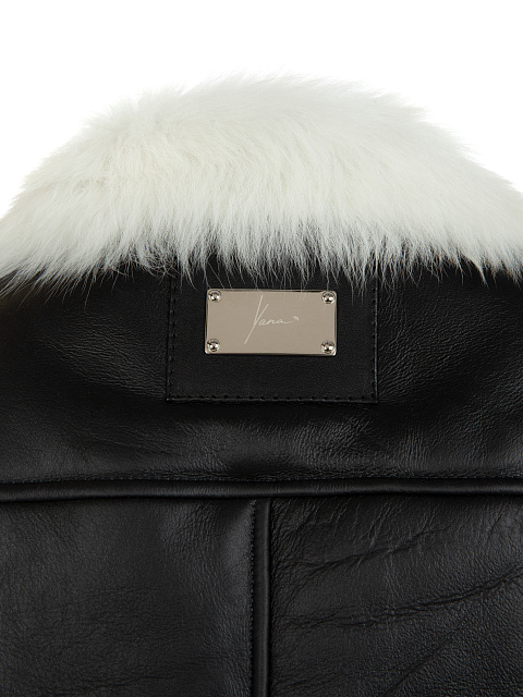 Black & White Shearling Vest, 4 Black & White Shearling Vest, 4