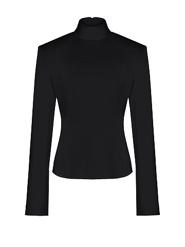 Black silk blouse, 1