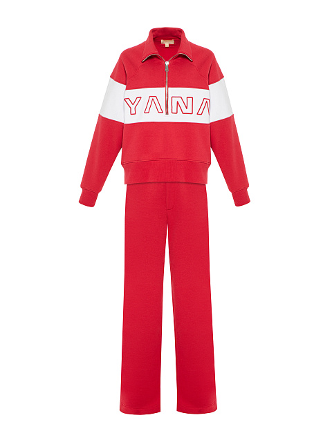 Red & White Embroidered Tracksuit, 1 Red & White Embroidered Tracksuit, 1