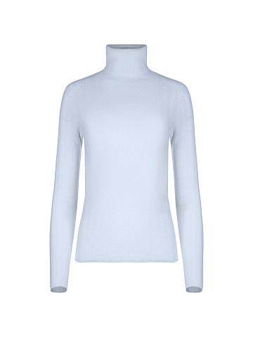 Blue Cashmere Turtleneck, 1