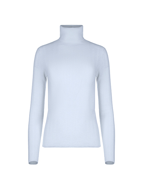Blue Cashmere Turtleneck, 1