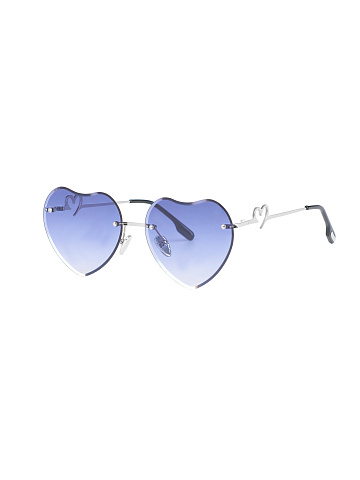 Blue Gradient Heart-Shaped Sunglasses, 1