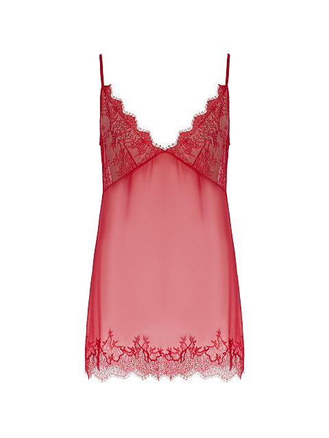 Red velvet devoré midi dress, 3