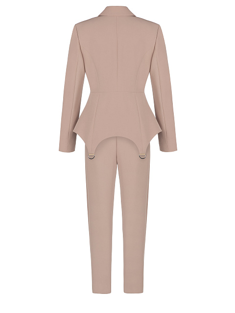 Pale Rose Double-Breasted Peplum Pantsuit, 2 Pale Rose Double-Breasted Peplum Pantsuit, 2