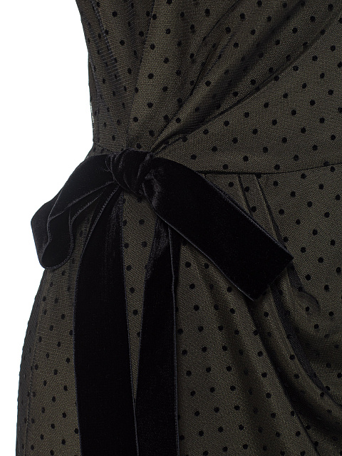 Khaki Polka Dot Mini Dress, 3