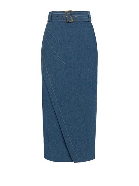 Blue Denim Pencil Skirt, 1