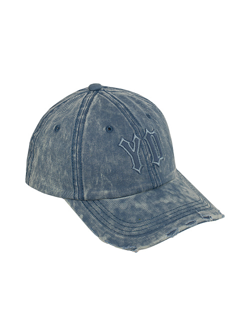 Light Blue Suede Trim YD Washed Denim Cap, 1 Light Blue Suede Trim YD Washed Denim Cap, 1