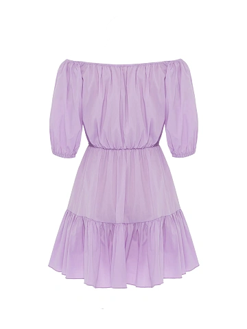 Lilac off-the-shoulder mini dress, 2