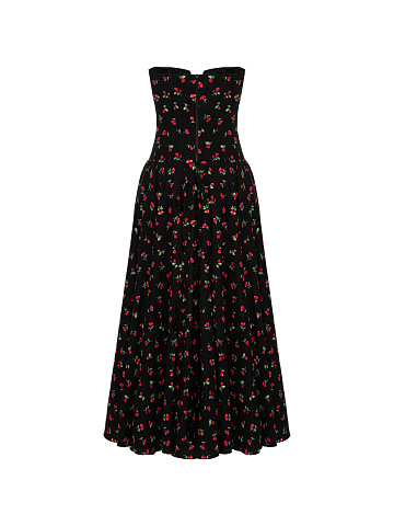 Midi dress with floral print, 2