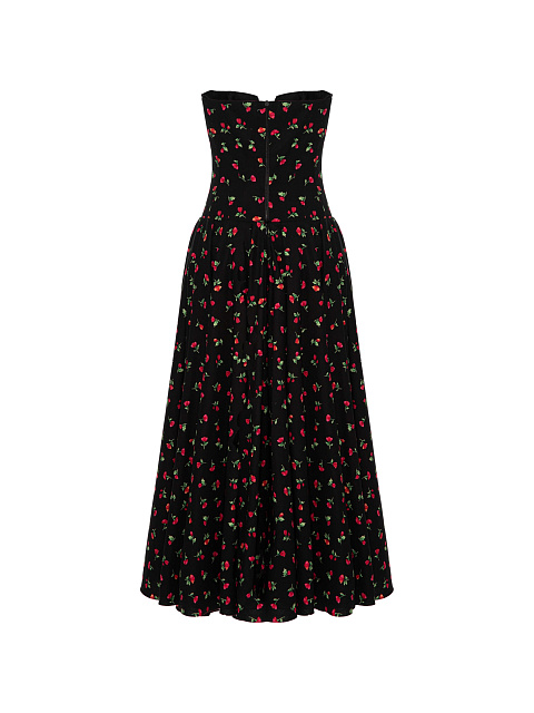 Midi dress with floral print, 2