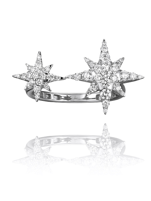 White Gold & Diamond "Star" Ring, 2
