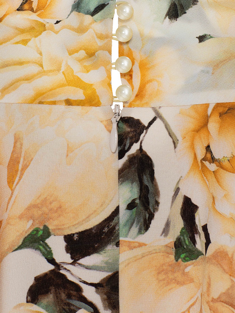 Milk Silk Midi Dress With Floral Print, 4