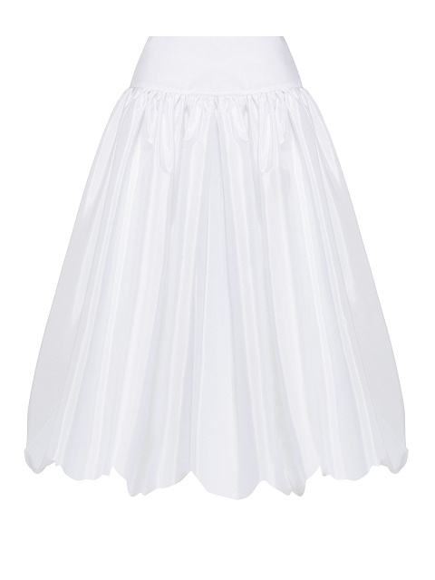 White Taffeta Midi Skirt, 1 White Taffeta Midi Skirt, 1