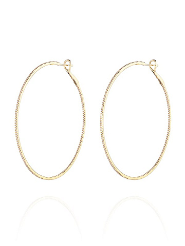 Diamond & Gold Hoop Earrings, 1