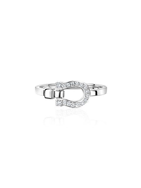 White gold ring with diamonds, 3