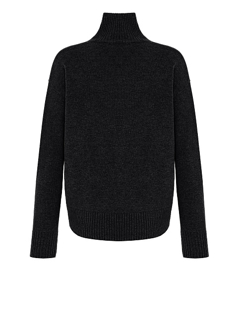 Dark Grey Royal Cashmere Turtleneck Sweater, 3