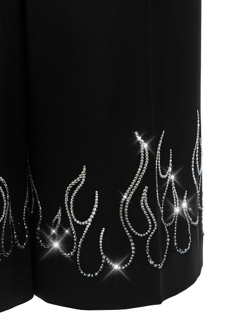 Black Rhinestones Silk Suit, 5 Black Rhinestones Silk Suit, 5