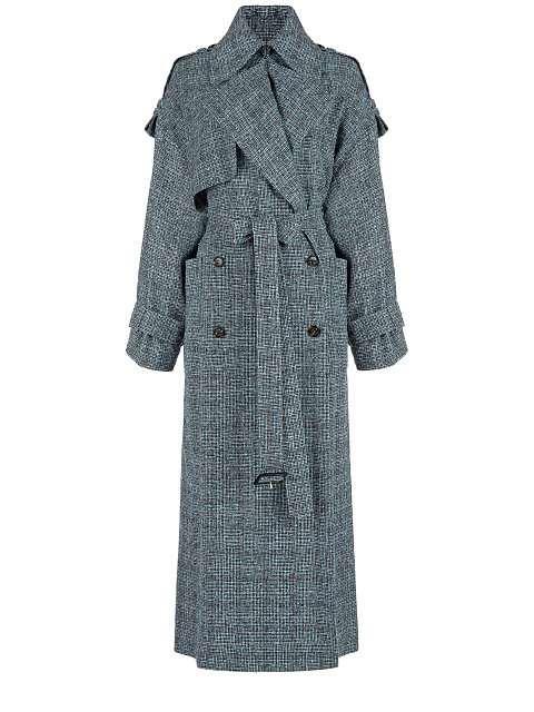 Blue & Brown Trench Coat, 1