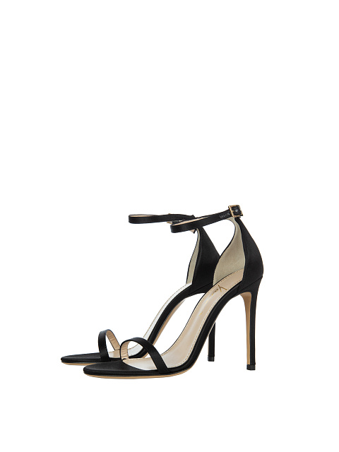 Black Satin Sandals, 1