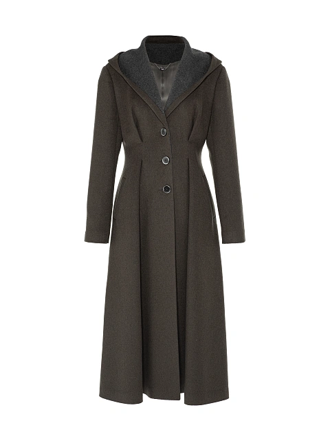 Gray Single Breasted Coat With Hood, 5 Gray Single Breasted Coat With Hood, 5
