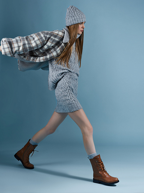 Brown Leather Army Boots, 5