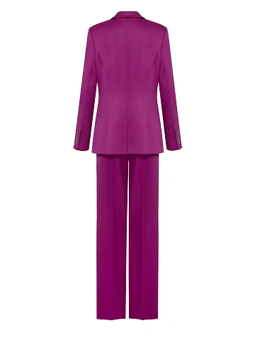 Fuchsia Wool Pant Suit, 2