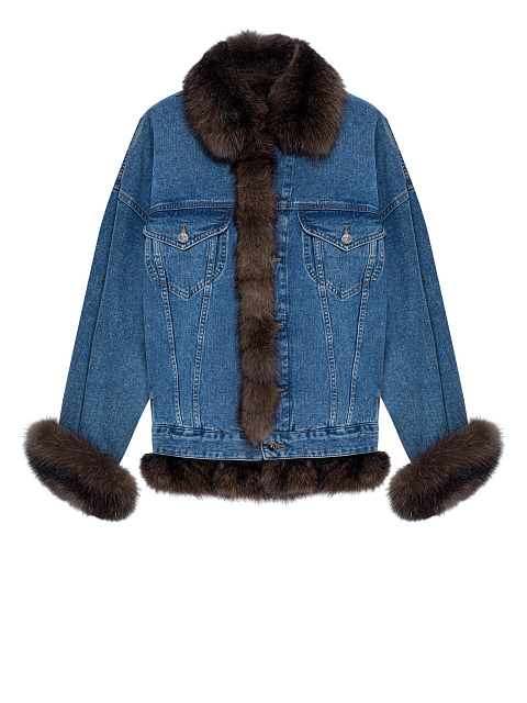 Blue Denim & Sable Fur Jacket, 3 Blue Denim & Sable Fur Jacket, 3