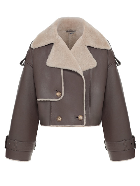 Brown sheepskin coat, 1