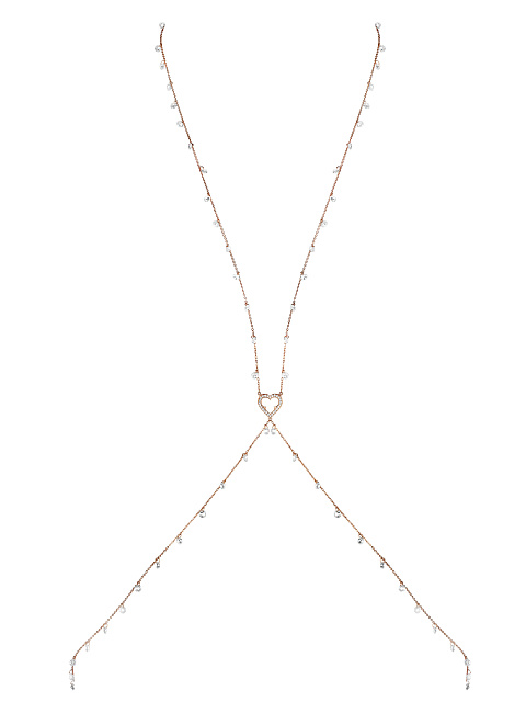 Cubic Zirkonia & Gold-Plating Body Chain , 1