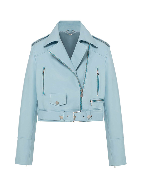 Short Blue Leather Jacket, 1