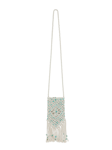 White Mini Bag With Bead Embroidery, 1