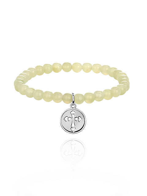 Silver & Jasper Beaded Bracelet, 1