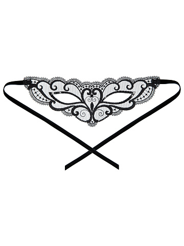 Black Lace Rhinestone Mask, 1