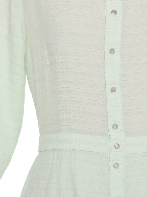 Light green checked chiffon maxi dress, 3 Light green checked chiffon maxi dress, 3