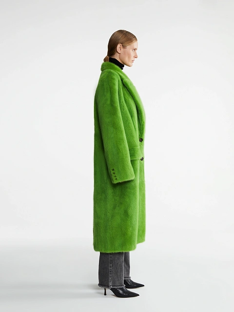 Bright Green Mink Fur Coat, 5 Bright Green Mink Fur Coat, 5