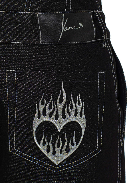 Black denim jumpsuit with coating, 4 Black denim jumpsuit with coating, 4