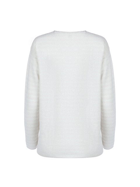 Light striped cashmere pullover with lurex, 2