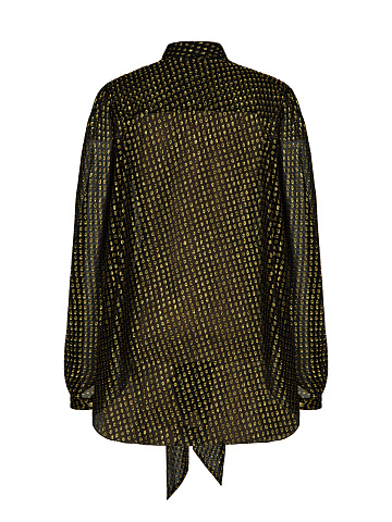 Black & Gold Polka Dot Blouse, 2