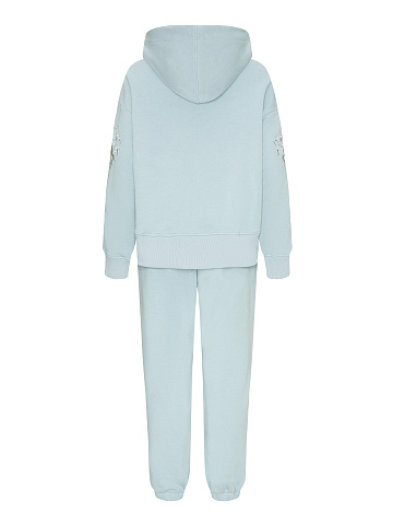 Dragons Embroidered Light Blue Jersey Suit, 2